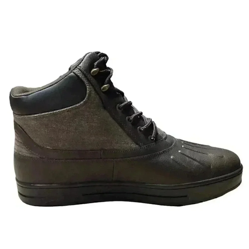 Nautica New Bedford Mens 12 Waterproof Lace Up Snow Duck Boots Brown Vegan NEW